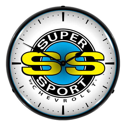 Collectable Sign and Clock Chevrolet SS Super Sport Backlit Wall Clock