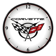Collectable Sign and Clock C5 Corvette 2 Backlit Wall Clock