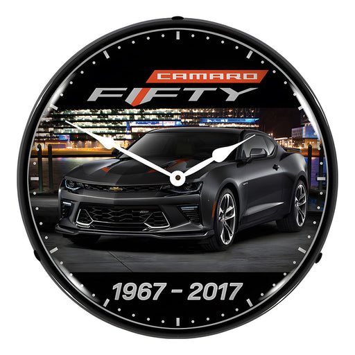 Collectable Sign and Clock 2017 Camaro 50th Backlit Wall Clock