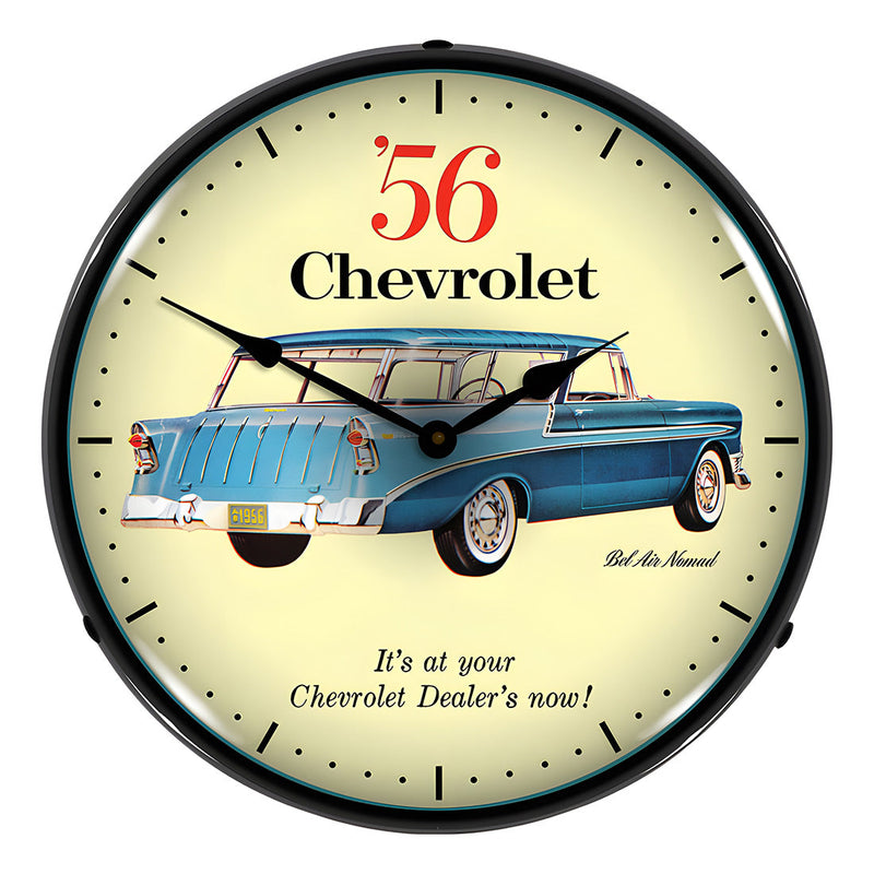 Collectable Sign and Clock 1956 Chevrolet Nomad Backlit Wall Clock