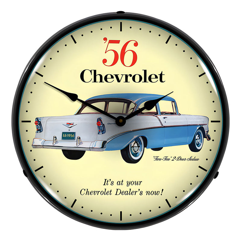 Collectable Sign and Clock 1956 Chevrolet Two Ten Backlit Wall Clock