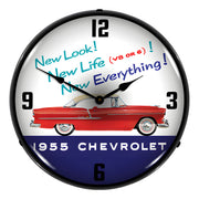 Collectable Sign and Clock 1955 Chevrolet New Look Backlit Wall Clock