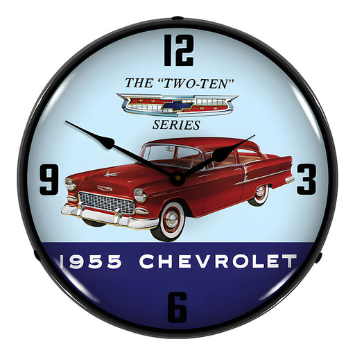 Collectable Sign and Clock 1955 Chevrolet Two Ten Backlit Wall Clock
