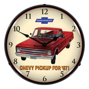 Collectable Sign and Clock 1967 Chevrolet Pickup Backlit Wall Clock