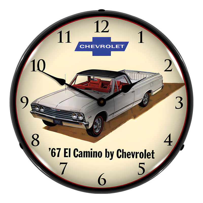 Collectable Sign and Clock 1967 Chevrolet El Camino Backlit Wall Clock