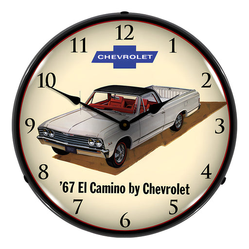 Collectable Sign and Clock 1967 Chevrolet El Camino Backlit Wall Clock
