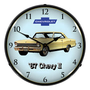 Collectable Sign and Clock 1967 Chevy II Nova Super Sport Backlit Wall Clock