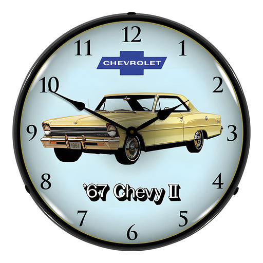 Collectable Sign and Clock 1967 Chevy II Nova Super Sport Backlit Wall Clock