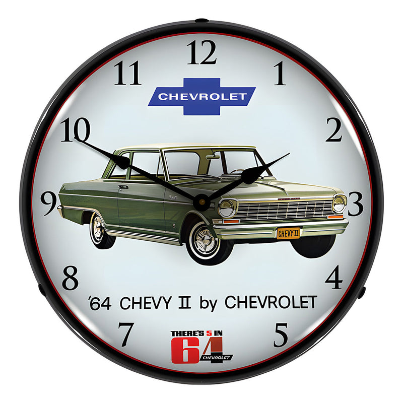 Collectable Sign and Clock 1964 Chevy II Nova Backlit Wall Clock