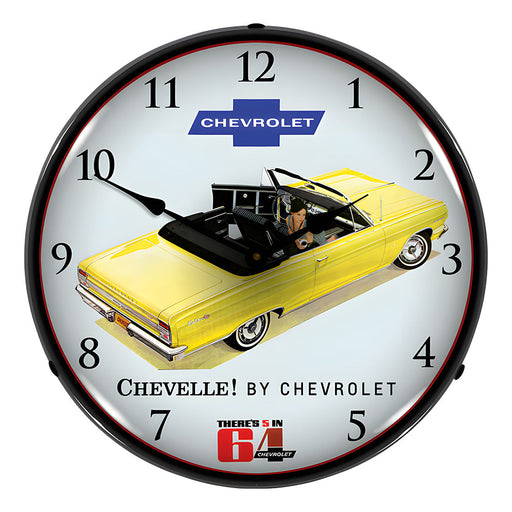 Collectable Sign and Clock 1964 Chevelle Convertible Backlit Wall Clock