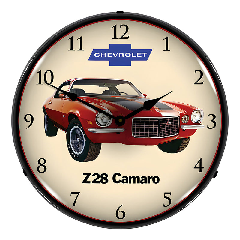 Collectable Sign and Clock 1972 Z28 Camaro Backlit Wall Clock