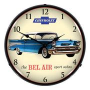 Collectable Sign and Clock 1957 Chevrolet Bel Air Backlit Wall Clock