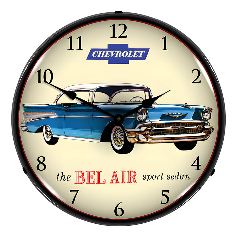 Collectable Sign and Clock 1957 Chevrolet Bel Air Backlit Wall Clock