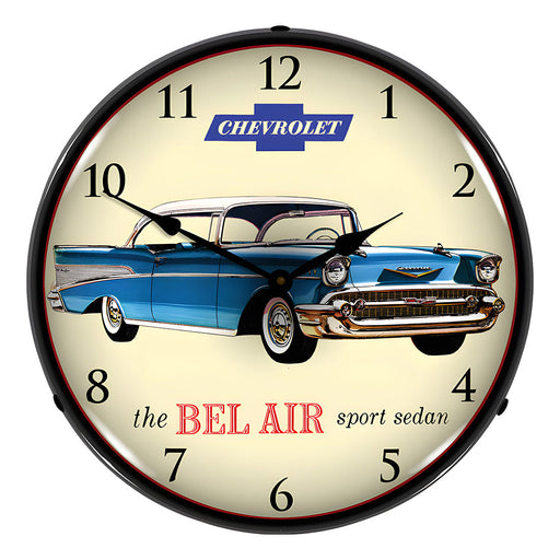 Collectable Sign and Clock 1957 Chevrolet Bel Air Backlit Wall Clock