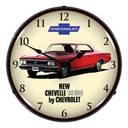 Collectable Sign and Clock 1966 Chevelle SS 396 Backlit Wall Clock