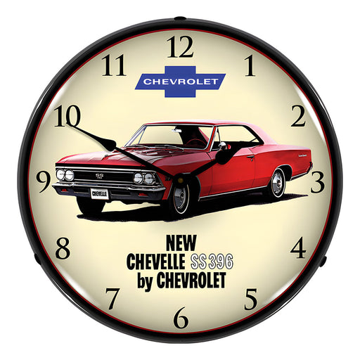 Collectable Sign and Clock 1966 Chevelle SS 396 Backlit Wall Clock