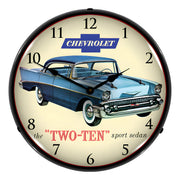 Collectable Sign and Clock 1957 Chevrolet Two Ten Backlit Wall Clock