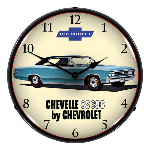 Collectable Sign and Clock 1967 Chevelle SS 396 Backlit Wall Clock