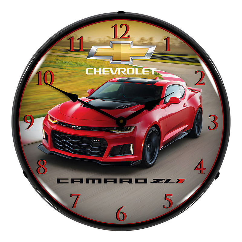 Collectable Sign and Clock 2017 Camaro ZL1 Backlit Wall Clock