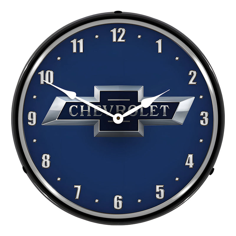 Collectable Sign and Clock Chevrolet Bowtie 100th Anniversary Backlit Wall Clock