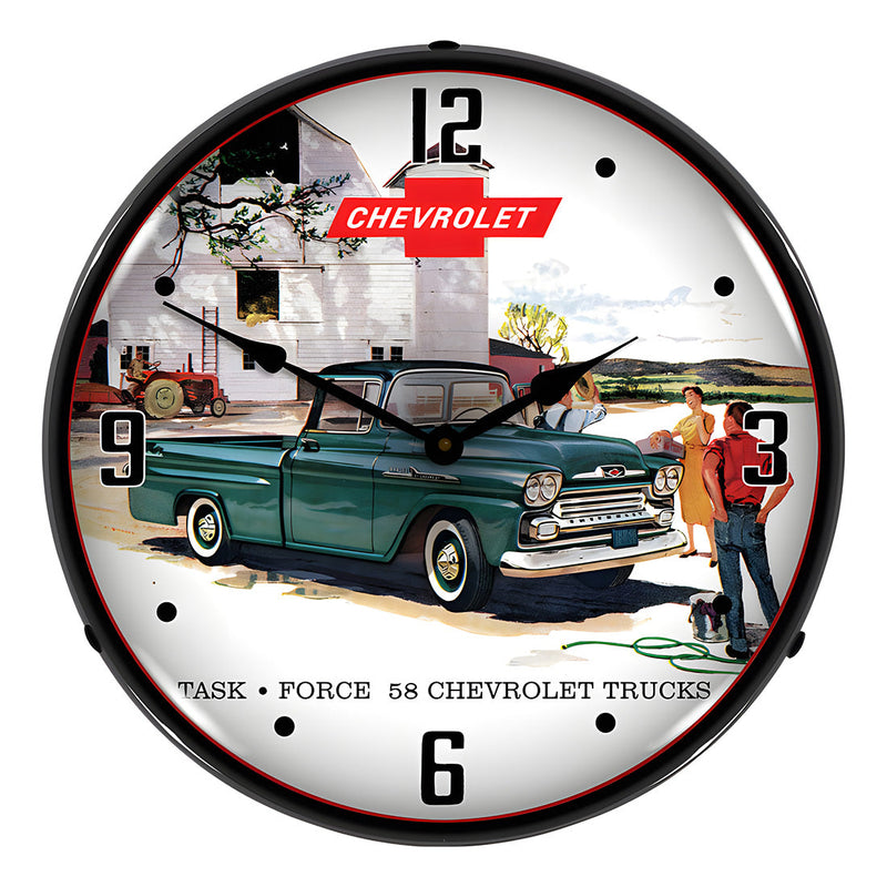 Collectable Sign and Clock 1958 Chevrolet Truck Backlit Wall Clock