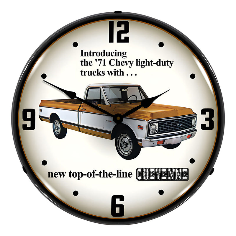 Collectable Sign and Clock 1971 Chevrolet Truck Backlit Wall Clock