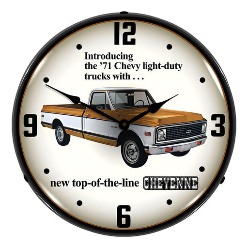 Collectable Sign and Clock 1971 Chevrolet Truck Backlit Wall Clock