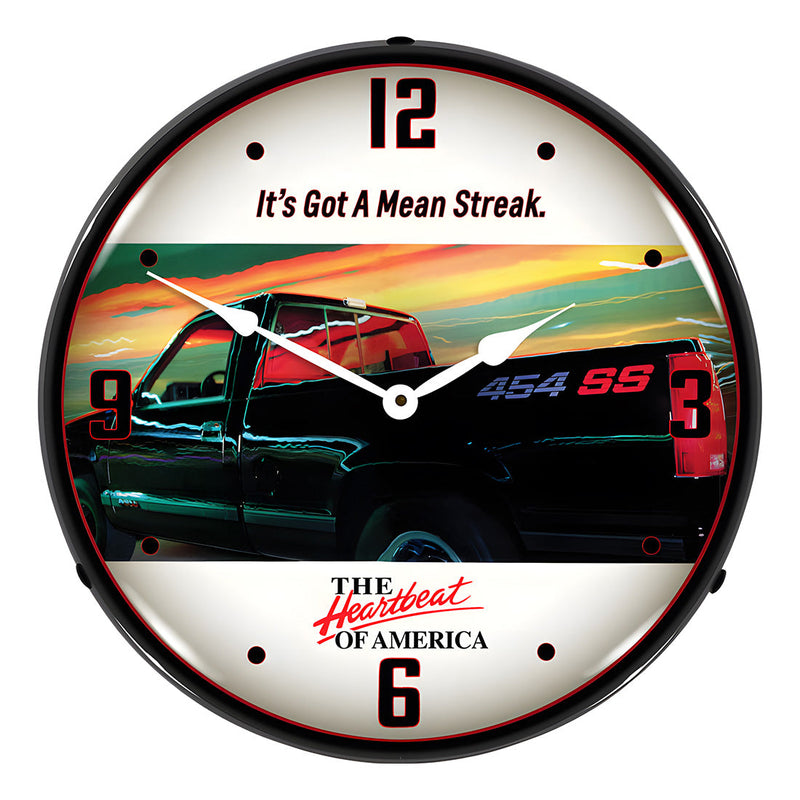Collectable Sign and Clock Chevrolet 454 SS Truck Backlit Wall Clock