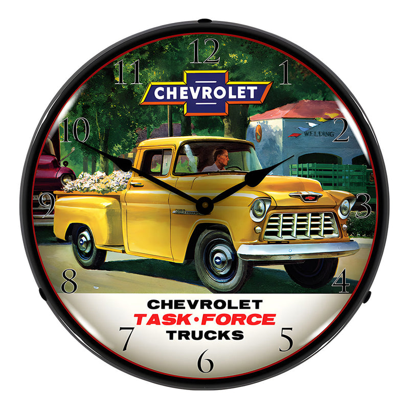 Collectable Sign and Clock 1955 Chevrolet Truck Task Force Backlit Wall Clock
