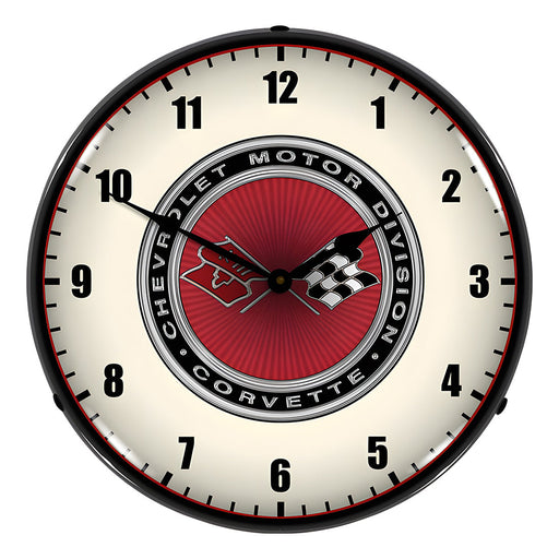 Collectable Sign and Clock C3 Corvette 68-82 Backlit Wall Clock