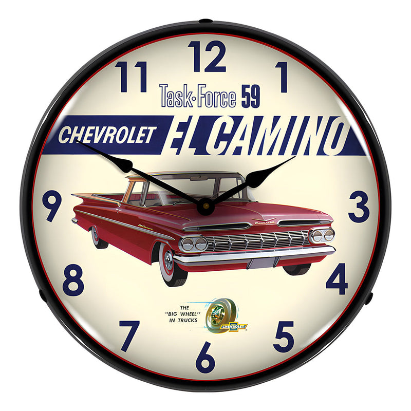 Collectable Sign and Clock 1959 El Camino Backlit Wall Clock