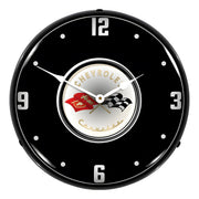 Collectable Sign and Clock C1 Corvette Black Tie Backlit Wall Clock