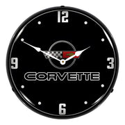 Collectable Sign and Clock C4 Corvette Black Tie Backlit Wall Clock