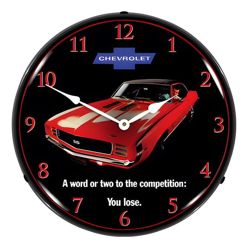 Collectable Sign and Clock 1969 RS SS Camaro Backlit Wall Clock