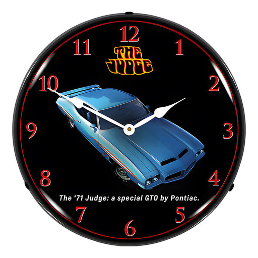 Collectable Sign and Clock 1971 GTO The Judge Backlit Wall Clock