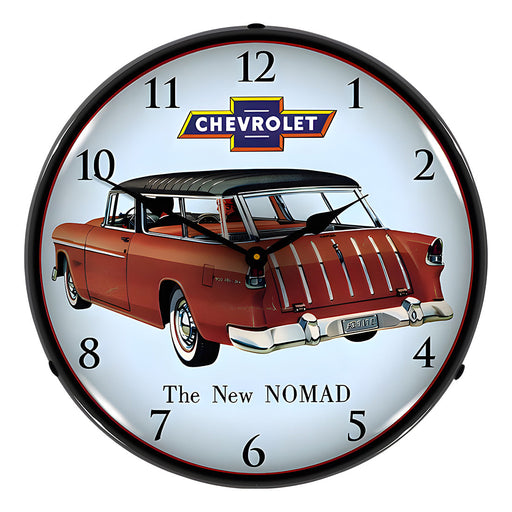 Collectable Sign and Clock 1955 Chevy Nomad Backlit Wall Clock
