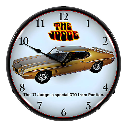 Collectable Sign and Clock 1971 GTO Judge Backlit Wall Clock