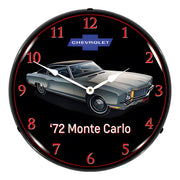 Collectable Sign and Clock 1972 Monte Carlo Backlit Wall Clock