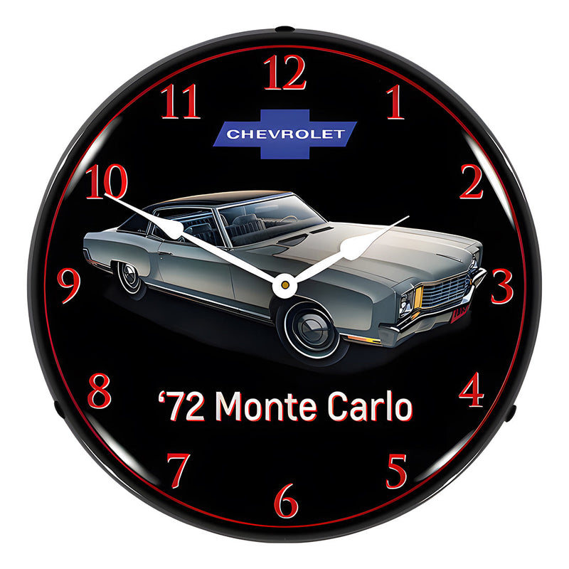 Collectable Sign and Clock 1972 Monte Carlo Backlit Wall Clock