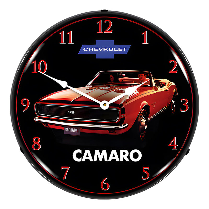 Collectable Sign and Clock 1967 Camaro Convertible Backlit Wall Clock