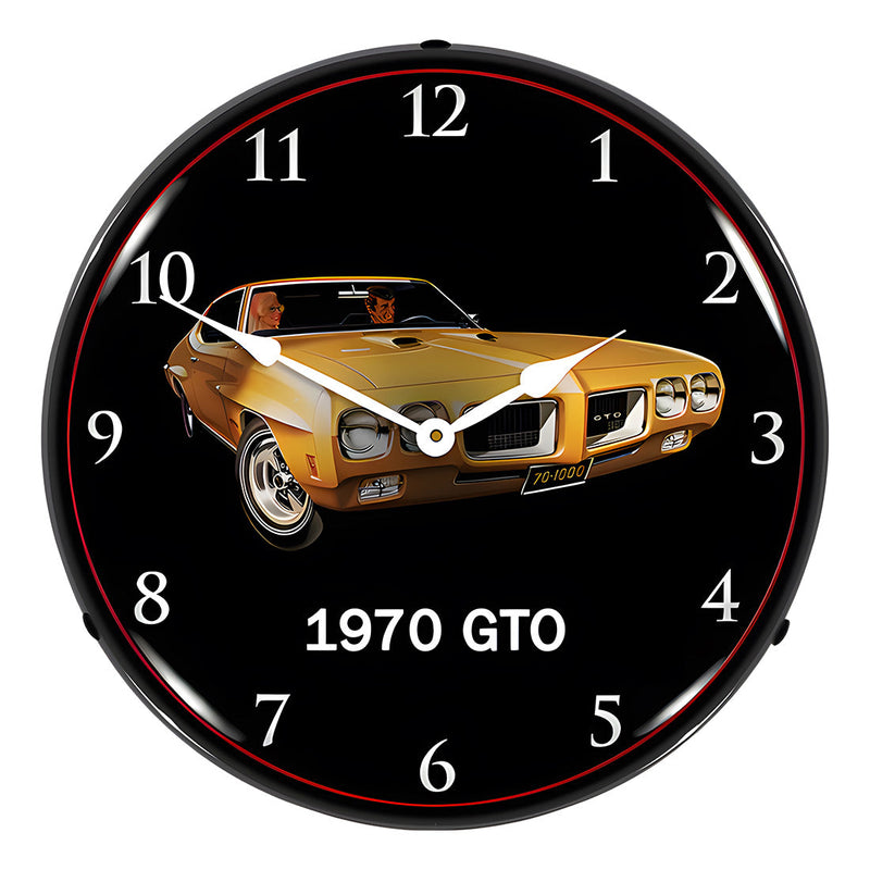 Collectable Sign and Clock 1970 Pontiac GTO Backlit Wall Clock
