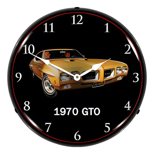 Collectable Sign and Clock 1970 Pontiac GTO Backlit Wall Clock