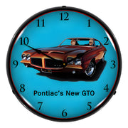 Collectable Sign and Clock 1971 Pontiac GTO Backlit Wall Clock