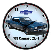 Collectable Sign and Clock 1969 Camaro ZL-1 Backlit Wall Clock