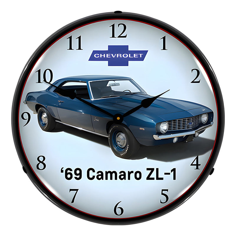 Collectable Sign and Clock 1969 Camaro ZL-1 Backlit Wall Clock