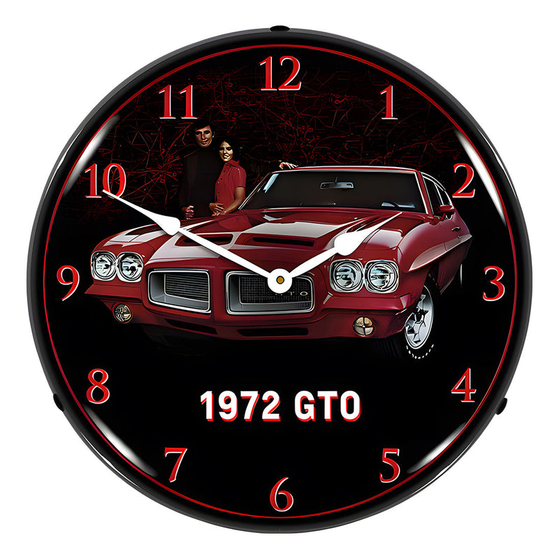 Collectable Sign and Clock 1972 GTO Backlit Wall Clock