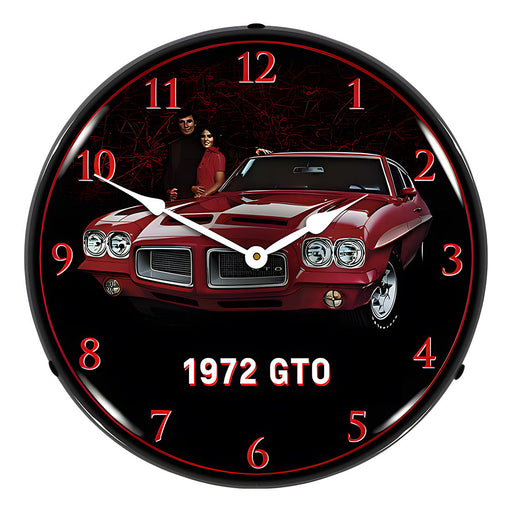 Collectable Sign and Clock 1972 GTO Backlit Wall Clock