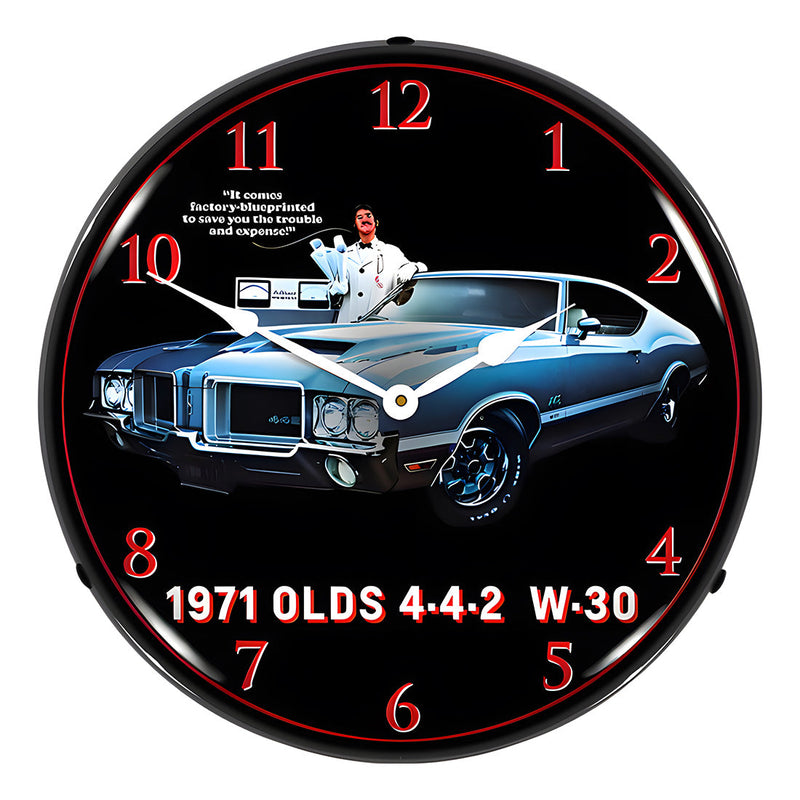 Collectable Sign and Clock 1980 Corvette Backlit Wall Clock