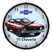 Collectable Sign and Clock 1971 Chevelle SS Backlit Wall Clock