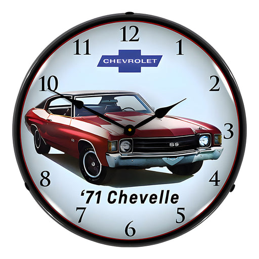 Collectable Sign and Clock 1971 Chevelle SS Backlit Wall Clock